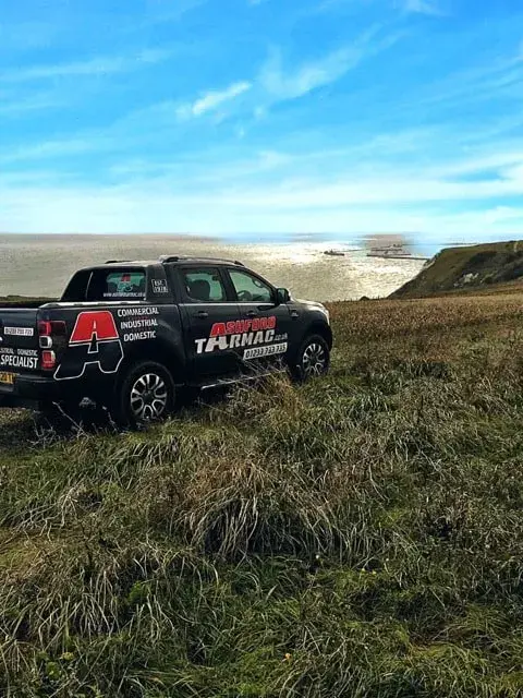 New tarmac access road for the National Trust, Dover