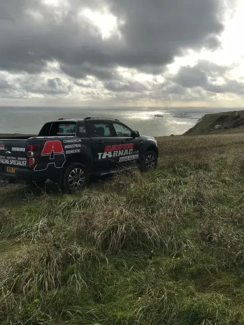 New tarmac access road for the National Trust, Dover