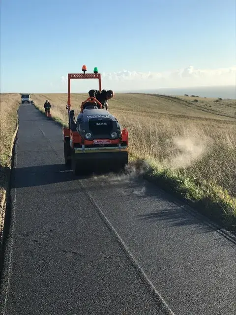 New tarmac access road for the National Trust, Dover