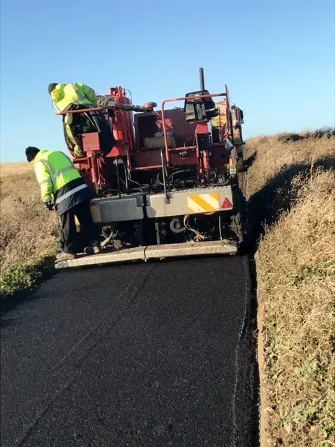 New tarmac access road for the National Trust, Dover