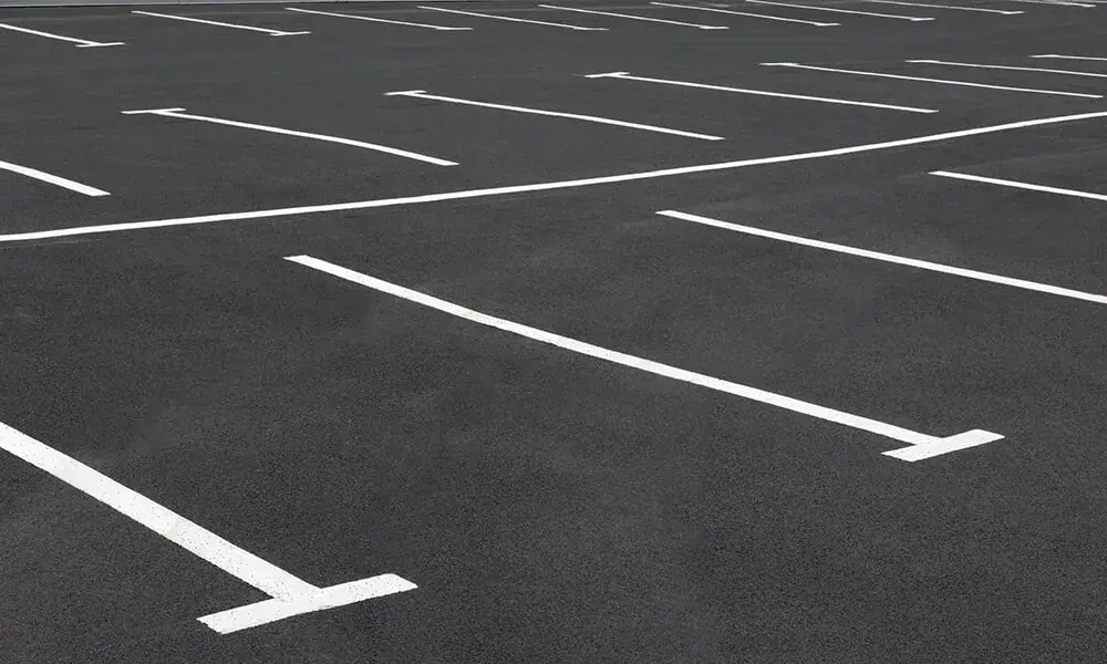 Resurfaced car park at the University of Kent, Canterbury